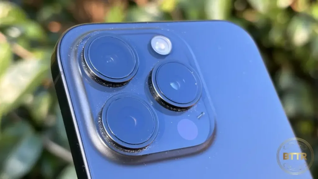 Close up of the cameras in the iPhone 15 Pro