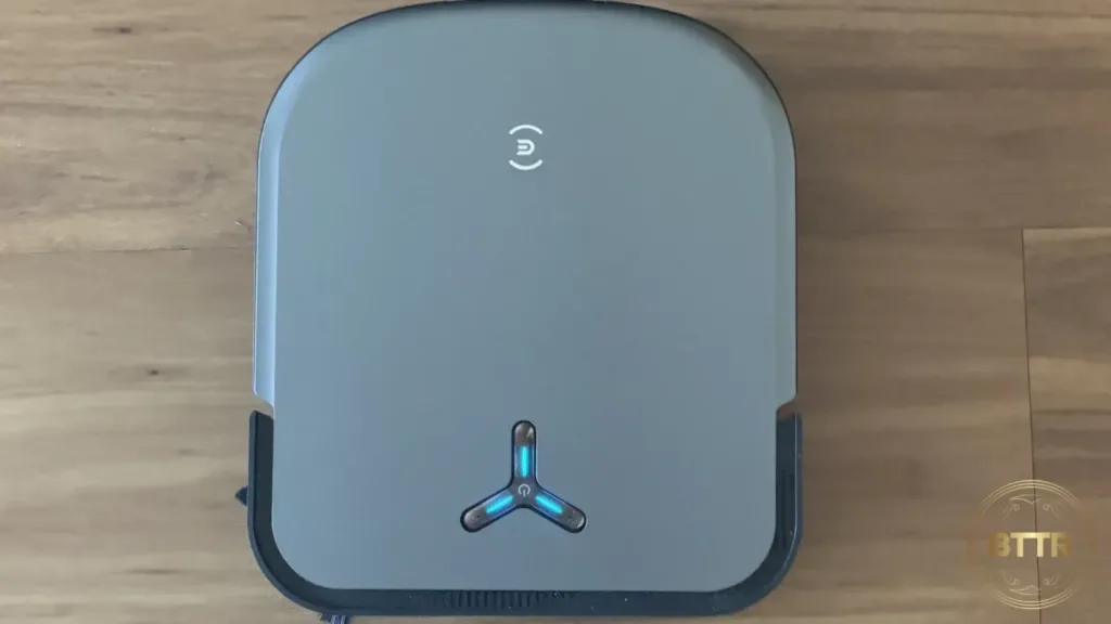 Top down look at the square X2 Omni robot vacuum
