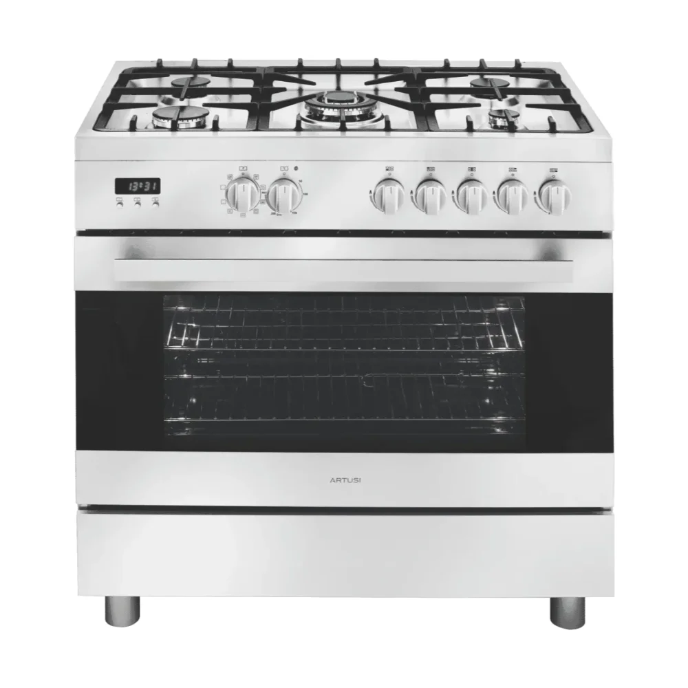 ARTUSI 90m Dual Fuel Upright Cooker Stainless Steel