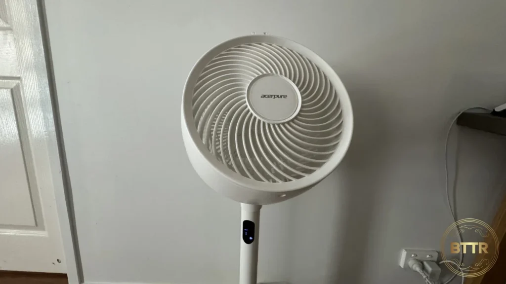 The Acerpure Cozy fan in pedestal mode
